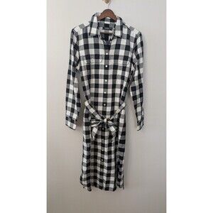 Polo Ralph Lauren Plaid Shirt Dress 6 Midi Buffalo Check Belted Preppy NWT $195